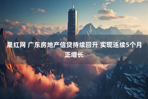 晟红网 广东房地产信贷持续回升 实现连续5个月正增长