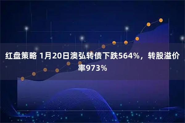 红盘策略 1月20日澳弘转债下跌564%，转股溢价率973%
