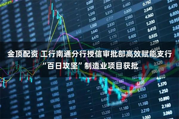 金顶配资 工行南通分行授信审批部高效赋能支行“百日攻坚”制造业项目获批